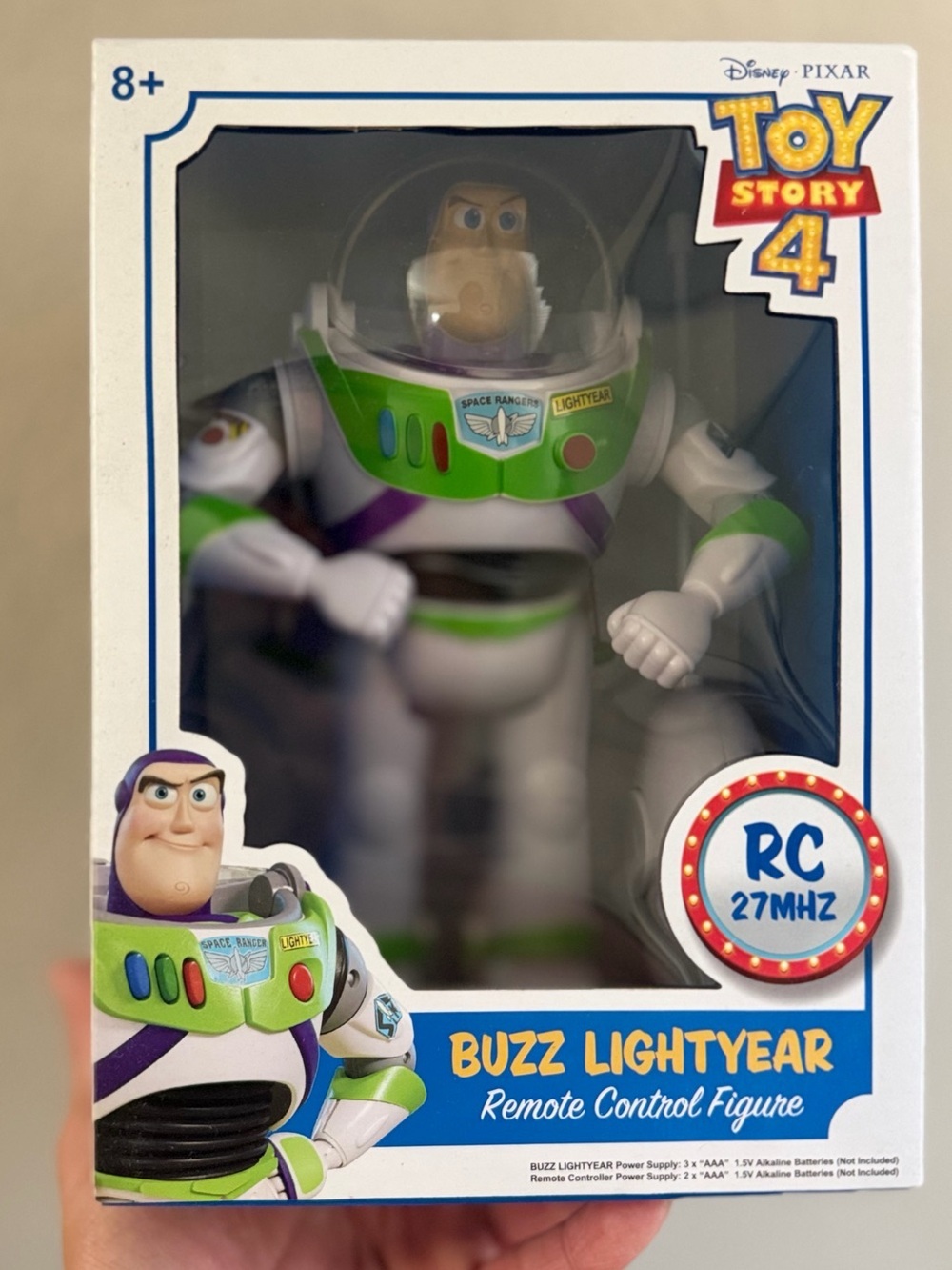 Disney Buzz Lightyear Remote Control Figure - White, Green, Purple